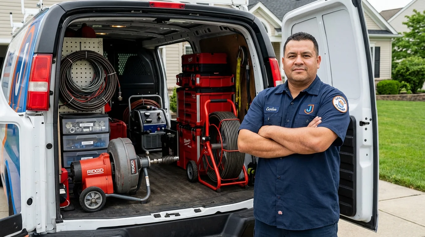 Professional drain cleaning equipment and Johns Plumbing LLC plumber in Manti